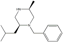 (2S,5S)-1-BENZYL-5-METHYL-2-(2-METHYLPROPYL)PIPERAZINE Structure