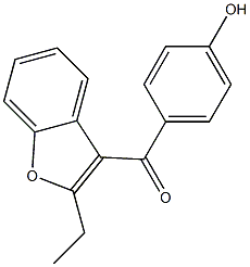 4-HYDROXYPHENYL-2-ETHYLBENZOFURAN-3-YL-KETONE 结构式