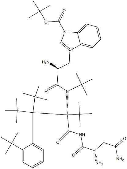 ASPARAGINYL-N1-(TERT-BUTOXYCARBONYL)-L-TRYPTOPHYL-L-PHENYLALANINAMIDE, PENTA-TERT-BUTYL ESTER Struktur