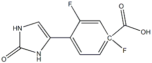 1,3-DIHYDRO-IMIDAZOL-2-ONE-5-(2,4-DIFLUOROPHENYL)-4-CARBOXYLIC ACID,,结构式