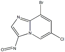 8-BROMO-6-CHLORO-3-NITROH-IMIDAZO[1,2-A]PYRIDINE 化学構造式