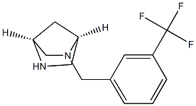 (1s,4s)-(+)-2-(3-trifluoromethyl-benzyl)-2,5-diaza-bicyclo[2.2.1]heptane Struktur