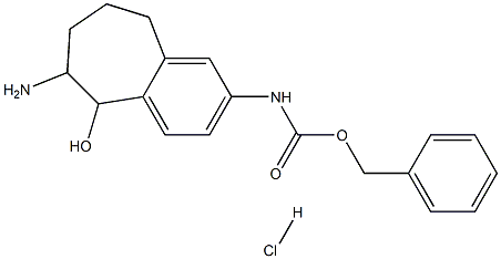 (6-amino-5-hydroxy-6,7,8,9-tetrahydro-5h-benzocyclohepten-2-yl)-carbamic acid benzyl ester hydrochloride Structure