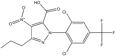 1-[2,6-DICHLORO-4-(TRIFLUOROMETHYL)PHENYL]-4-NITRO3-PROPYL--1H-PYRAZOLE-5-CARBOXYLICACID Structure