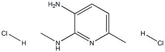 3-AMINO-2-METHYLAMINO-6-METHYLPYRIDINE 2HCL,,结构式