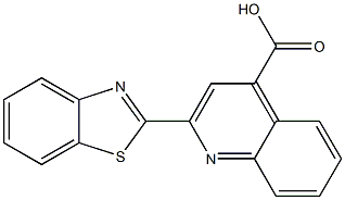 2-(1,3-BENZOTHIAZOL-2-YL)QUINOLINE-4-CARBOXYLIC ACID,,结构式