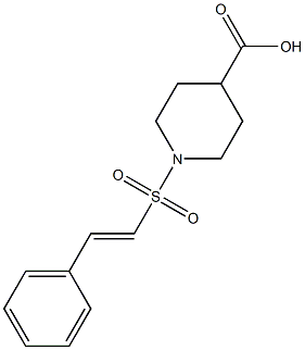 1-{[2-PHENYLVINYL]SULFONYL}PIPERIDINE-4-CARBOXYLIC ACID Struktur