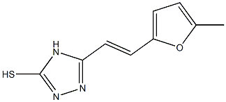 5-[(E)-2-(5-METHYL-2-FURYL)VINYL]-4H-1,2,4-TRIAZOLE-3-THIOL 化学構造式