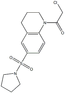 1-(CHLOROACETYL)-6-(PYRROLIDIN-1-YLSULFONYL)-1,2,3,4-TETRAHYDROQUINOLINE 化学構造式