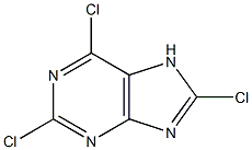 2,6,8-TRICHLOROPURINE 97% (HPLC),,结构式