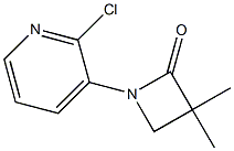 1-(2-CHLORO-3-PYRIDYL)-3,3-DIMETHYL-2-AZETIDINONE Struktur