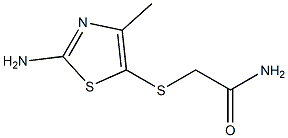 2-[(2-AMINO-4-METHYL-1,3-THIAZOL-5-YL)THIO]ACETAMIDE 化学構造式