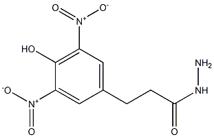 4-HYDROXY-3,5-DINITROPHENYLPROPIONIC ACID HYDRAZIDE 化学構造式