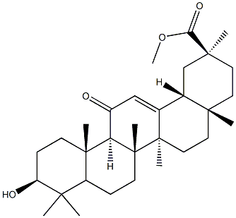 18B-GLYCYRRHETINIC ACID METHYL ESTER 结构式