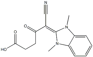 5-CYANO-5-(1,3-DIMETHYL-1,3-DIHYDRO-2H-BENZIMIDAZOL-2-YLIDENE)-4-OXOPENTANOIC ACID Structure