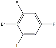 2-BROMO-3,5-DIFLUORO-1-IODOBENZENE 化学構造式