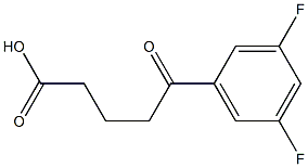 5-(3,5-DIFLUOROPHENYL)-5-OXOVALERIC ACID 95% 结构式