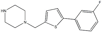 1-{[5-(3-FLUOROPHENYL)THIEN-2-YL]METHYL}PIPERAZINE Structure