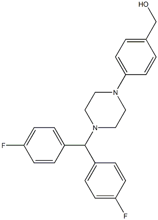 (4-{4-[BIS(4-FLUOROPHENYL)METHYL]PIPERAZIN-1-YL}PHENYL)METHANOL, 95+% Struktur