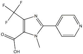 3-METHYL-2-PYRIDIN-4-YL-5-TRIFLUOROMETHYL-3H-IMIDAZOLE-4-CARBOXYLIC ACID Struktur