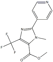 3-METHYL-2-PYRIDIN-4-YL-5-TRIFLUOROMETHYL-3H-IMIDAZOLE-4-CARBOXYLIC ACID METHYL ESTER,,结构式