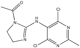 4.6-DICHLORO-2-METHYL-5-(1-ACTYL-2-IMIDAZOLINE-2YL)-AMINO PYRIMIDINE 结构式