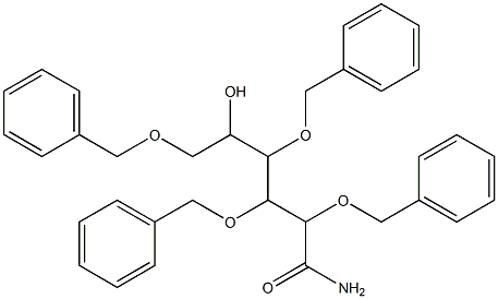 2,3,4,6-TETRAKIS(BENZYLOXY)-5-HYDROXYHEXANAMIDE Structure