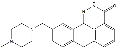 10-(4-METHYL-PIPERAZIN-1-YLMETHYL)-2,7-DIHYDRO-DIBENZO[DE,H]CINNOLIN-3-ONE,,结构式