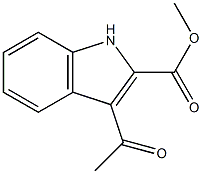 METHYL 3-ACETYL-1H-INDOLE-2-CARBOXYLATE 化学構造式