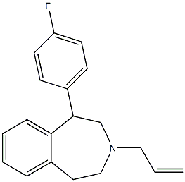 3-ALLYL-1-(4-FLUOROPHENYL)-2,3,4,5-TETRAHYDRO-1H-BENZO[D]AZEPINE Struktur