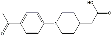 [1-(4-ACETYL-PHENYL)-PIPERIDIN-4-YL]-ACETIC ACID Struktur