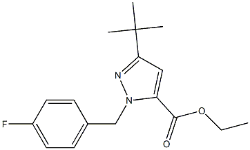 ETHYL 3-TERT-BUTYL-1-(4-FLUOROBENZYL)PYRAZOLE-5-CARBOXYLATE Structure