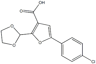 5-(4-CHLOROPHENYL)-2-(1,3-DIOXOLANE-2-YL)-3-FUROIC ACID Structure