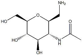 2-ACETAMIDO-2-DEOXY-BETA-D-GLUCOPYRANOSYLMETHYLAMINE Structure