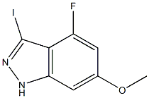 4-FLUORO-6-METHOXY-3-IODOINDAZOLE 结构式