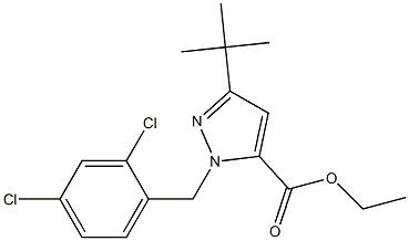 ETHYL 3-TERT-BUTYL-1-(2,4-DICHLOROBENZYL)PYRAZOLE-5-CARBOXYLATE Struktur