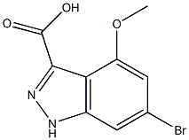 6-BROMO-4-METHOXYINDAZOLE-3-CARBOXYLIC ACID,,结构式