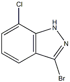 3-BROMO-7-CHLOROINDAZOLE 化学構造式