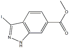 3-IODOINDAZOLE-6-CARBOXYLIC ACID METHYL ESTER 结构式