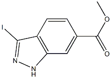 3-IODOINDAZOLE-6-CARBOXYLIC ACID METHYL ESTER 化学構造式