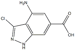 4-AMINO-3-CHLOROINDAZOLE-6-CARBOXYLIC ACID,,结构式