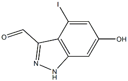 4-IODO-6-HYDROXYINDAZOLE-3-CARBOXYALDEHYDE Struktur