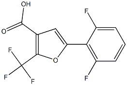 5-(2,6-DIFLUOROPHENYL)-2-(TRIFLUOROMETHYL)-3-FUROIC ACID 结构式