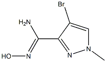 4-BROMO-1-METHYLPYRAZOLE-3-CARBOXAMIDE OXIME 化学構造式