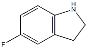 5-FLUORO-2,3-DIHYDROINDOLE 化学構造式