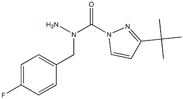 3-TERT-BUTYL-1-(4-FLUOROBENZYL)PYRAZOLE-CARBOXYLIC ACID HYDRAZIDE 化学構造式