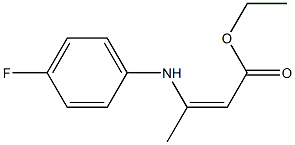 ethyl 3-(4-fluoroanilino)but-2-enoate 结构式