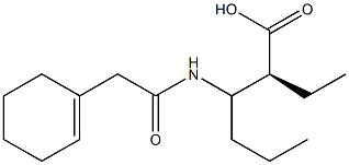 (2S)-3-[(Cyclohex-1-En-1-ylacetyl)Amino]-2-Ethylhexanoic Acid Struktur