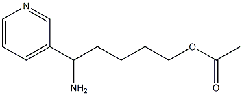 5-Amino-5-Pyridin-3-ylpentyl Acetate 结构式