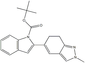 TERT-BUTYL 2-(2-METHYL-6,7-DIHYDRO-2H-INDAZOL-5-YL)- 1H-INDOLE-1-CARBOXYLATE|